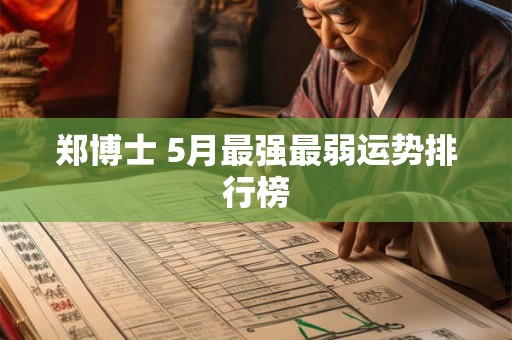 郑博士 5月最强最弱运势排行榜 郑博士 5月最强最弱运势排行榜