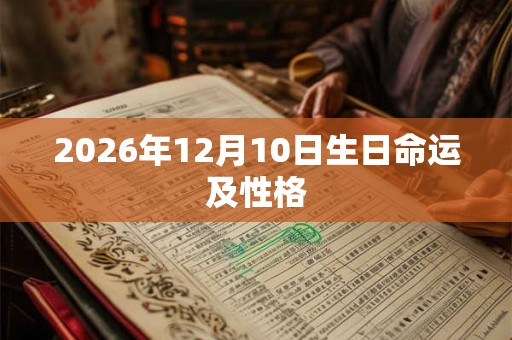 2026年12月10日生日命运及性格 2026年12月10日生日命运及性格