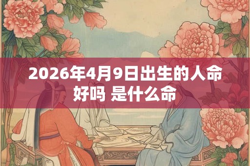 2026年4月9日出生的人命好吗 是什么命