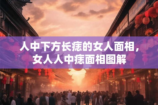 人中下方长痣的女人面相，女人人中痣面相图解