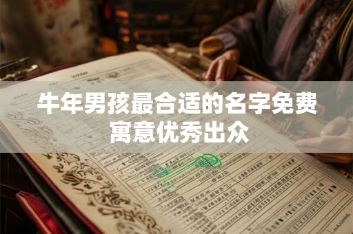 牛年男孩最合适的名字免费 寓意优秀出众 牛年男孩最合适的名字免费 寓意优秀出众