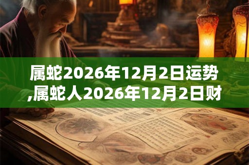 属蛇2026年12月2日运势,属蛇人2026年12月2日财运,生肖蛇2026年12月2日运势 属蛇2026年12月2日运势,属蛇人2026年12月2日财运,生肖蛇2026年12月2日运势