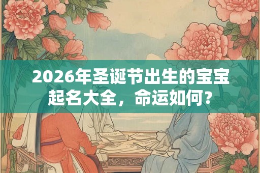 2026年圣诞节出生的宝宝起名大全,命运如何? 2026年圣诞节出生的宝宝起名大全,命运如何?