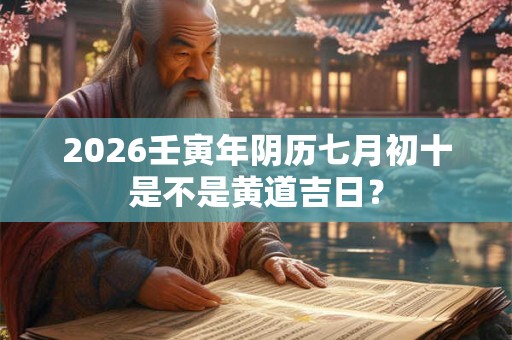 2026壬寅年阴历七月初十是不是黄道吉日？