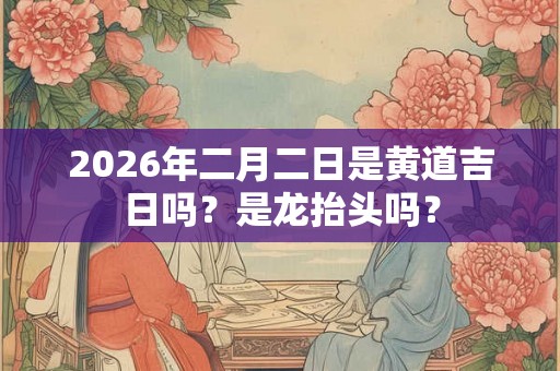 2026年二月二日是黄道吉日吗？是龙抬头吗？