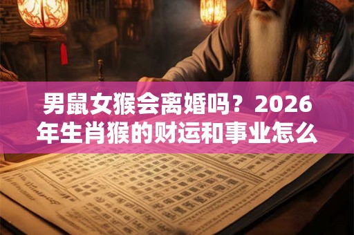 男鼠女猴会离婚吗？2026年生肖猴的财运和事业怎么样？