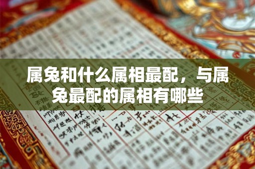 属兔和什么属相最配，与属兔最配的属相有哪些