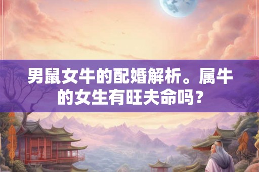 男鼠女牛的配婚解析。属牛的女生有旺夫命吗？