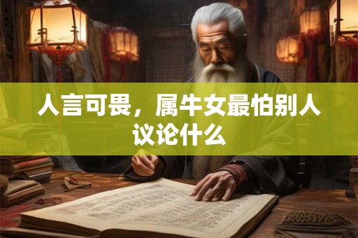 人言可畏，属牛女最怕别人议论什么