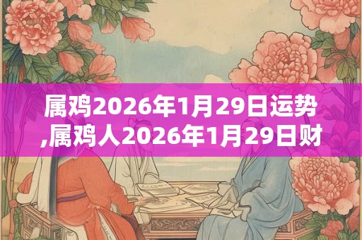 属鸡2026年1月29日运势,属鸡人2026年1月29日财运,生肖鸡2026年1月29日运势 属鸡2026年1月29日运势,属鸡人2026年1月29日财运,生肖鸡2026年1月29日运势