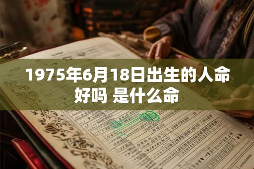 1975年6月18日出生的人命好吗 是什么命