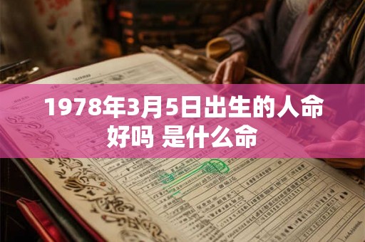 1978年3月5日出生的人命好吗 是什么命