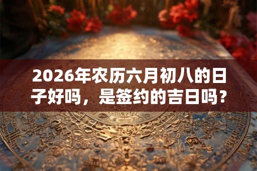 2026年农历六月初八的日子好吗，是签约的吉日吗？