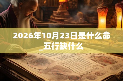 2026年10月23日是什么命_五行缺什么