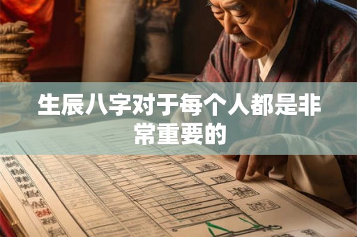 生辰八字对于每个人都是非常重要的