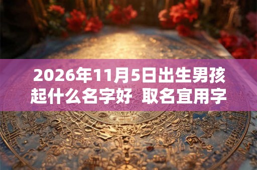 2026年11月5日出生男孩起什么名字好  取名宜用字