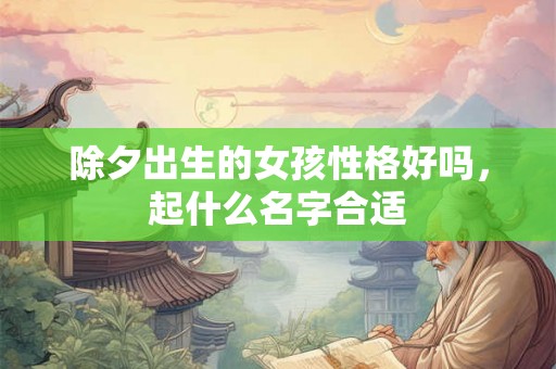 除夕出生的女孩性格好吗，起什么名字合适