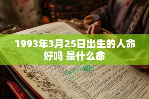 1993年3月25日出生的人命好吗 是什么命