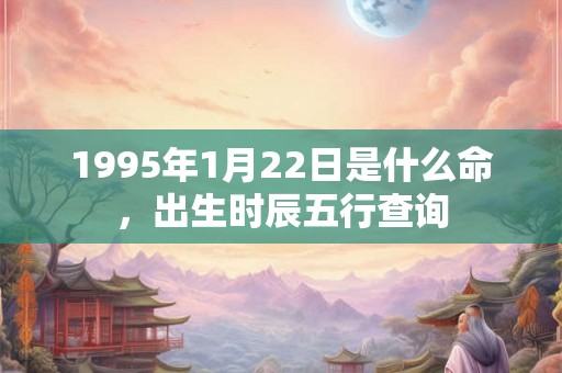 1995年1月22日是什么命，出生时辰五行查询