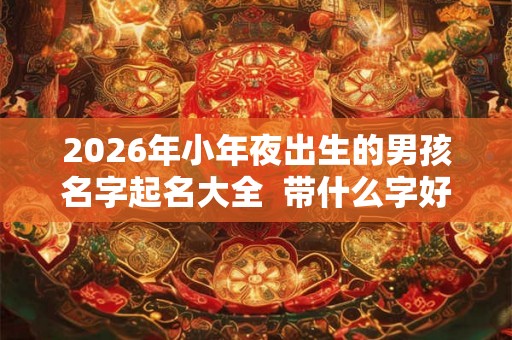 2026年小年夜出生的男孩名字起名大全  带什么字好