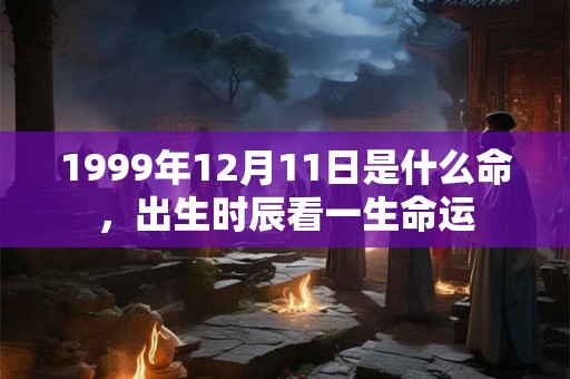 1999年12月11日是什么命，出生时辰看一生命运