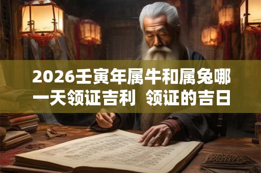 2026壬寅年属牛和属兔哪一天领证吉利  领证的吉日