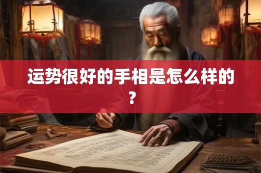 运势很好的手相是怎么样的？