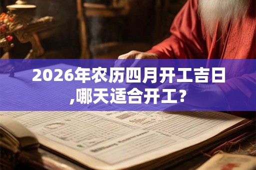 2026年农历四月开工吉日,哪天适合开工？