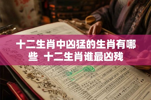 十二生肖中凶猛的生肖有哪些  十二生肖谁最凶残