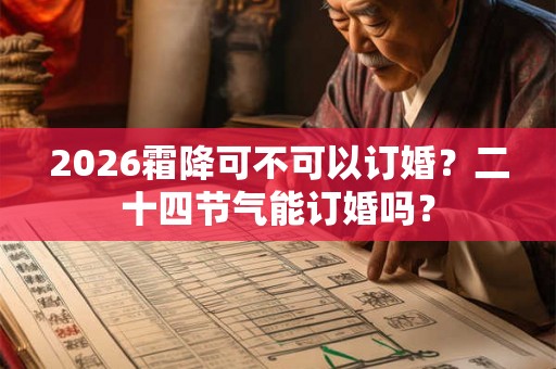 2026霜降可不可以订婚?二十四节气能订婚吗? 2026霜降可不可以订婚?二十四节气能订婚吗?