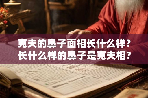 克夫的鼻子面相长什么样?长什么样的鼻子是克夫相? 克夫的鼻子面相长什么样?长什么样的鼻子是克夫相?