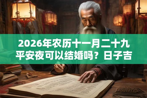 2026年农历十一月二十九平安夜可以结婚吗?日子吉不吉利? 2026年农历十一月二十九平安夜可以结婚吗?日子吉不吉利?