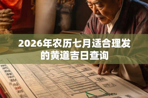 2026年农历七月适合理发的黄道吉日查询