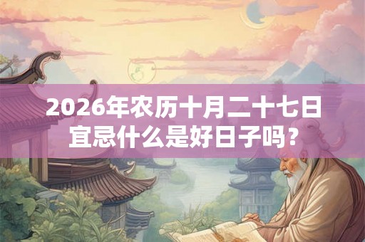 2026年农历十月二十七日宜忌什么是好日子吗？