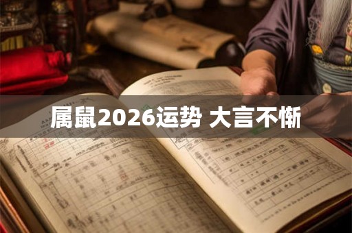 属鼠2026运势 大言不惭
