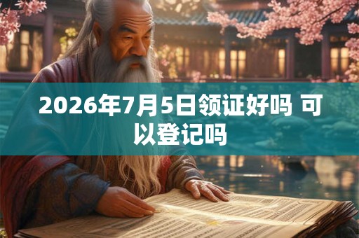 2026年7月5日领证好吗 可以登记吗