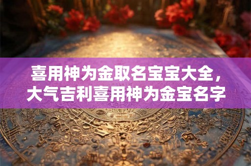 喜用神为金取名宝宝大全，大气吉利喜用神为金宝名字