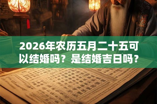 2026年农历五月二十五可以结婚吗?是结婚吉日吗? 2026年农历五月二十五可以结婚吗?是结婚吉日吗?
