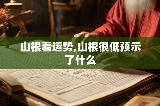 山根看运势,山根很低预示了什么