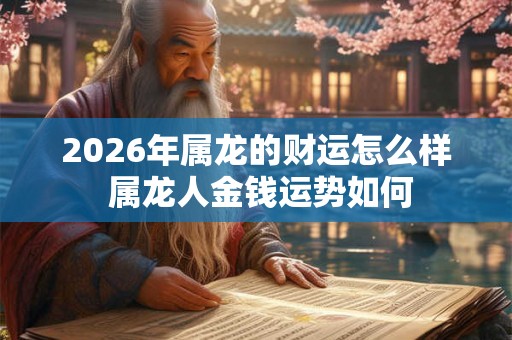 2026年属龙的财运怎么样 属龙人金钱运势如何