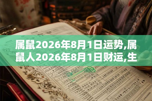 属鼠2026年8月1日运势,属鼠人2026年8月1日财运,生肖鼠2026年8月1日运势