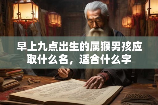 早上九点出生的属猴男孩应取什么名，适合什么字