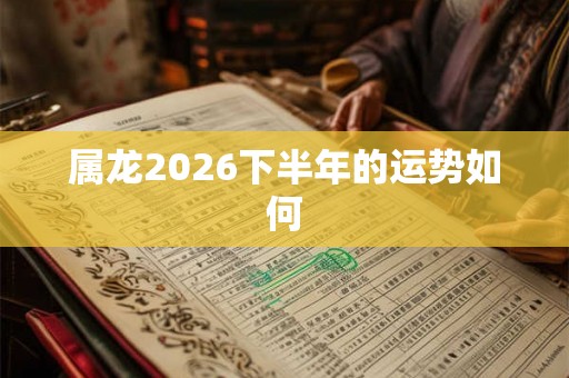 属龙2026下半年的运势如何 属龙2026下半年的运势如何