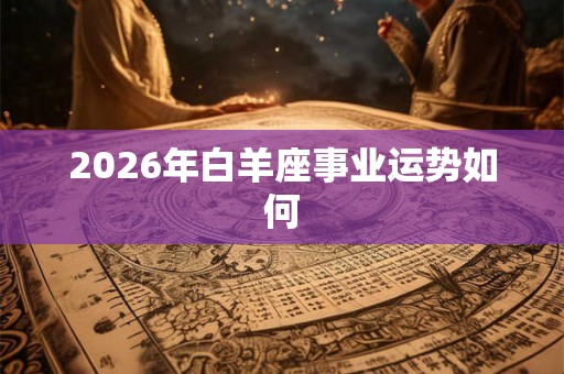2026年白羊座事业运势如何
