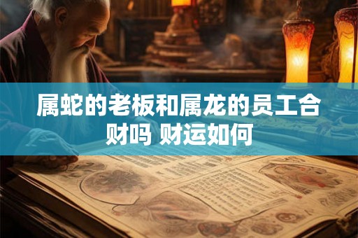 属蛇的老板和属龙的员工合财吗 财运如何