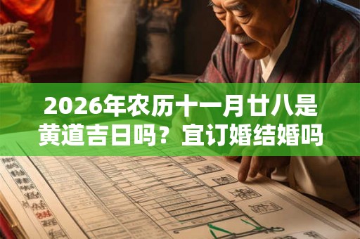 2026年农历十一月廿八是黄道吉日吗？宜订婚结婚吗？
