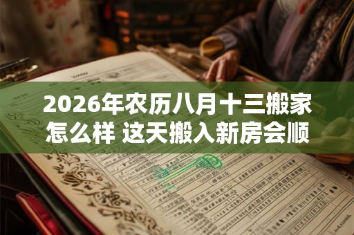 2026年农历八月十三搬家怎么样 这天搬入新房会顺利吗