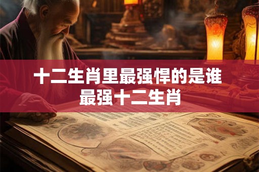 十二生肖里最强悍的是谁 最强十二生肖