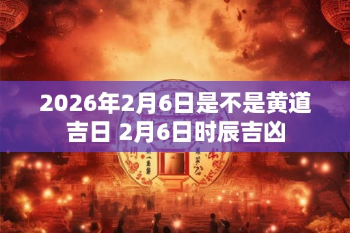 2026年2月6日是不是黄道吉日 2月6日时辰吉凶