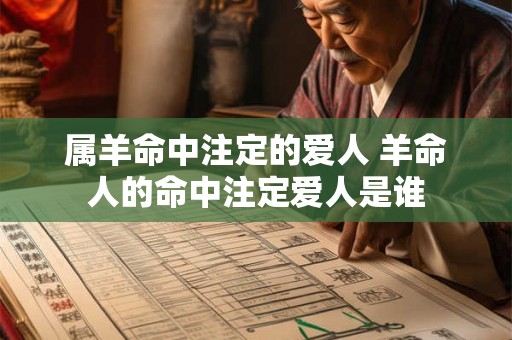属羊命中注定的爱人 羊命人的命中注定爱人是谁